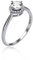 Uloveido Platin plattiert Rundschnitt Simulierter Diamant-Verlobungsring, Hochglanz 925 Sterling Silber Zirkonia Ringe für Frauen 1.54g Größe 54 (17,2) LJ045