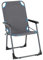 greemotion Campingstuhl Lido, klappbarer Gartenstuhl für den Outdoor Bereich, Relaxsessel mit Aluminium-Gestell und Bezug aus Polyester in Grau/Blau