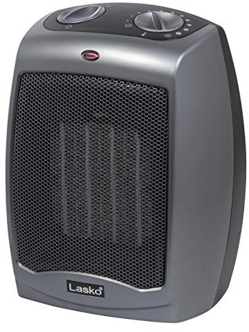 Lasko Portable Indoor Ceramic Space Heater - 9” - 754201 - Dark Gray