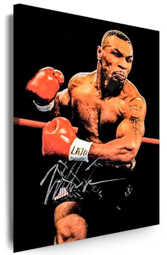Myartstyle - Bilder Boxer Mike Tyson Sport 115 x 75 cm Leinwandbilder Xxl - 1 Teilige Wandbilder Kunstdrucke w-a-2041-5