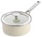 KitchenAid Steel Core Enamel 16 cm/1.3 Litre Saucepan with Lid, German Engineered Enamel, Induction, Oven Safe, Almond Cream
