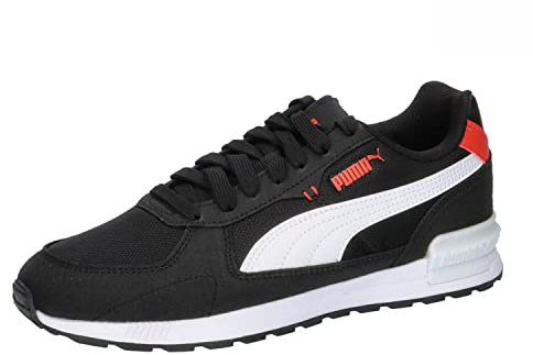 Puma Graviton Unisex-Kinder Jr Low Top Sneaker, Puma Schwarz PUMA Weiß PUMA Rot, 37.5 EU