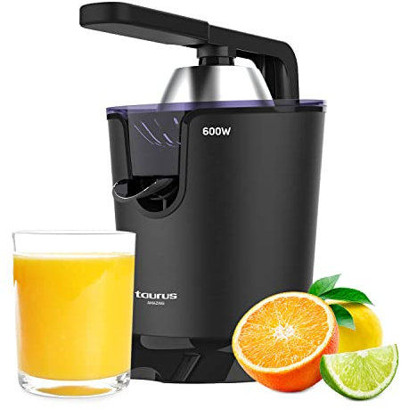 Taurus 924264000 Spremiagrumi, 600 W, Acciaio Inossidabile, Nero