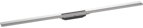 hansgrohe Fertigset Duschrinne RainDrain Flex, Abflussrinne 1200mm, Bodenablauf Dusche Dusche kürzbar, Edelstahl gebürstet
