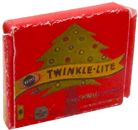 Melody Jane Dolls House Twinkle Christmas Tree Lights Display Storage Box Attic Accessory