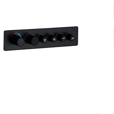 Boyuan Duschthermostat 4 Funktionen Duscharmatur Thermostat Unterputz Brausethermostat, Messing Mischbatterie Dusche Thermostat Mit 40 °C Sicherheitstaste, Duscharmaturen Badezimmerzubehör