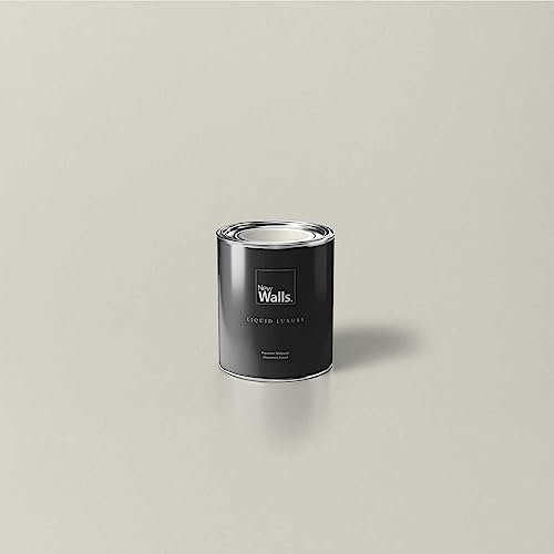 New Walls Premium Wandfarbe Creme, Salbei Liquid Luxury Dispersionsfarbe für Innenräume – 1 L