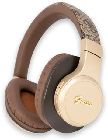 GUESS Kopfhörer Bluetooth GUBH604GEMW braun 4G Script