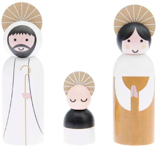 Rico Design Krippen-Figuren aus Holz 3-teilig