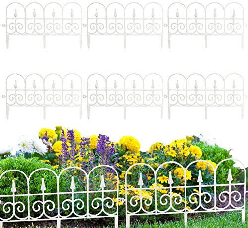 Rurunklee Gartenzaun-Bordüre | Abnehmbarer Gartenzaun – wetterfest, flexibel, Gartenzaun-Bordüre, Rasendekoration