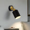 CRFASIBE Industrial Leselampe Wandleuchten Innen, 360° Drehbare Lampe Schwenkbar, Metal Leseleuchte Retro E27 Verstellbare Wandlampe für Wohnzimmer Schlafzimmer Bett(Schwarz)