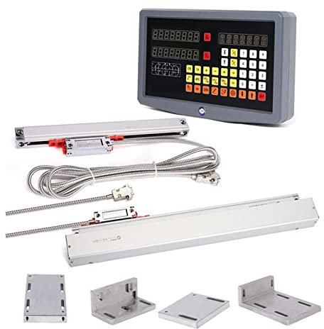 Digitaler Linearskalencoder mit Anzeige Drehfräsmaschine KA300. Linear inkrementelle elektronische Lineale Glasskala-Verschiebung präzises Gitter für Fräsmaschine(0.5um X Y)