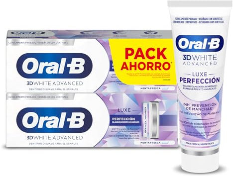 Oral-B 3D White Advanced Luxe Perfection Zahnpasta, 2 x 75 ml