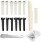 Acoustic Guitar Bridge Pins Pegs-6pcs with 1pc Bridge Pin Puller Remover (Black+Ivory)