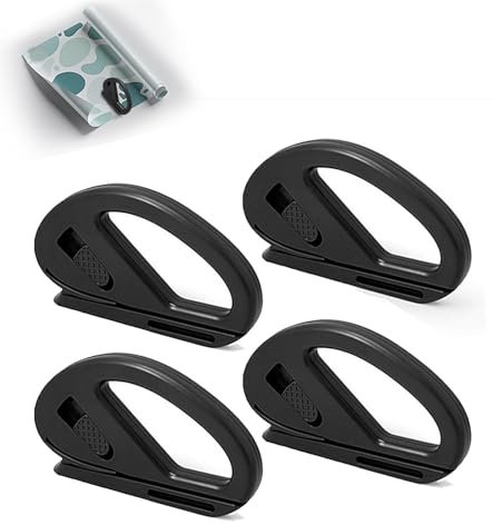 T TAKONE 4-Pack Geschenkpapier-Schneider für Rollen – Effizienter Wrapping Paper Cutter für Weihnachten, Geburtstagsgeschenke, Ideal für Papierrollen, Schwarz