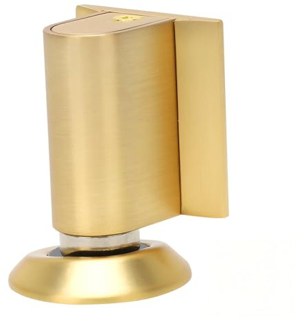 Türstopper Boden Magnetisch - Metall Magnetischer Türstopper zum Kleben, Magnetic Door Stopper mit Klebeband & Schrauben, Selbstklebend Türpuffer Türfeststeller Türhalter für Büros Zuhause (Gold)