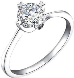 Wycian Ring Damen Luxus Wedding Ring Gold 18K Im Labor Hergestellter Rubin Blattform mit 0,502 Karat Rubin und Diamant Größe 52 (16.6) Aktualisierung 3.0 für Tante Weihnachten Schmuck