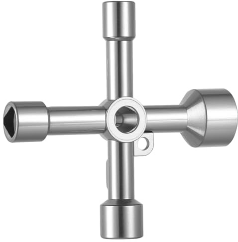Zhujiehigh Clé Universelle Multifonction | Clé de Purge, Triangulaire, pour Armoire Électrique, Poubelle, Compteur, Robinet, Gaz et Vanne d'Eau.