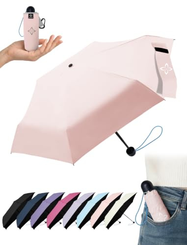 LILAC Mini UPF 100+ Travel Sun Umbrella, Thickened 6K Pocket UV Parasol