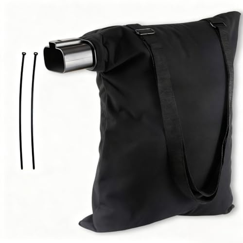 Getdoublerich Sac à bandoulière noir en polyester pour souffleur de feuilles, sac à bandoulière de rechange pour Black+Decker BV2900 et BV3100, très résistant avec coutures renforcées, fermeture