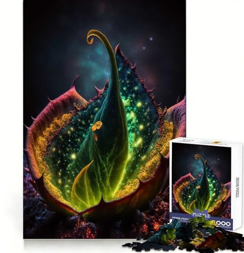 Cosmic Carnivore Succulent Jigsaw Puzzles 1000 Piece for Teenagers Brain Think, Smooth Connection, Real Challenge, Festive Gift (38x52cm)