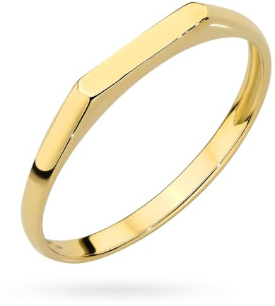 MARKO Damen Ring 333 Gold 8 Karat Echtgold schmaler Siegelring poliert