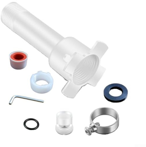 For KHIronHive 4-in-1 Bathtub Diverter Adapter Kit Fit For 1/2 Inch Copper And 1/2 To 3/4 Inch Threaded Pipes Leak-Proof DIY Sanbing Solution With Extension Nipple Reducer Adapter PTFE Tape