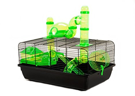 Little Friends Landmark Animal Cage with Accessories, Small, 58 x 38 x 29 cm, Green