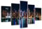 Visario Bild auf Leinwand der Deutschen Marke 200 x 100 cm fünfteilig New York 6309 Bilder Kunstdrucke Wandbild