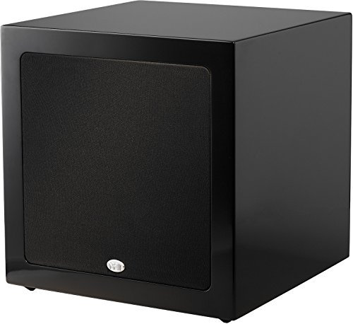 NHT CS-10 - Subwoofer da 25,4 cm con alimentazione da 300 W, scatola sigillata, bassi musicali profondi, colore nero lucido