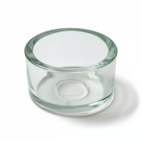 Klare Teelichtgläser flach für 40mm Standard Teelichter Glas Teelichthalter. Ideal für Standard-Teelichter, Adventskränze und Windlichter.