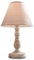 Loberon® Tischlampe Kayenta, Kiefernholz, H/B/T/Ø 32 / 20 / 20 / 20 cm, leinen/antikweiß, E27, max. 60 Watt, A++ bis E , leinen/antikweiß