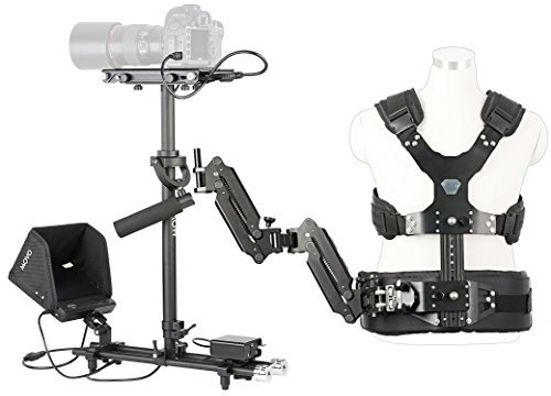 Movo X100 Ultimate Steadycam System Bundle - Includes Handheld Video Stabilizer, Vest with Dual Articulating Arm, LCD Field Monitor and Deluxe Carrying Case