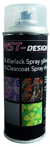 MST-Design Klarlack Spray 1K I glänzend I Autolack Sprühdose 400 ml I Lack Versiegelung I farblos - transparent I Finish