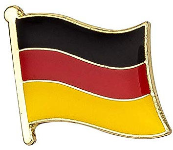 Germany Flag Lapel Pin – National Emblem Metal Badge – Deutschland Pride Souvenir Accessory – Size: 1.6cm x 1.9cm