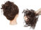 Hair Extension Haarverlängerung Haarteil Haargummi Hochsteckfrisuren Brautfrisuren VOLUMINÖS Gewellter Unordentlicher Dutt Pferdeschwanz Mittelbraun