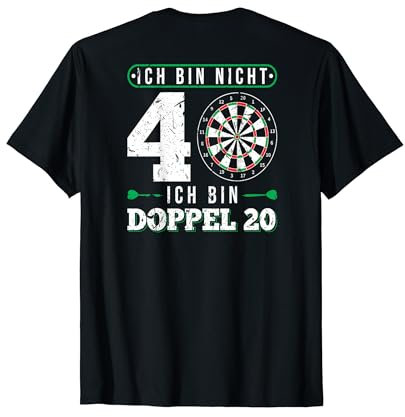 Dart Trikot 40 Geburtstag Geschenk Dartspieler T-Shirt