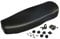 Set: Sitzbank glatt, schwarz mit SIMSON-Schriftzug, Scharnier, Gummipuffer und Kleinteile - Simson KR51 Schwalbe