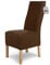 SCHEFFLER-Home Stuhlhussen Stretch Luna-Lang/Stuhlüberzug 6er Set Braun/elastische Flanell Stuhlabdeckungen/Stuhlhussen Schwingstühle/Spann-Bezug Stuhl Überwurf als eleganter Schonbezug