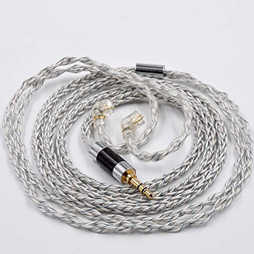 FAAEAL KZ ZSN ZS10 PRO Upgrade Earphone Cable, 8 Core Silver Blue Hybrid 784 Cores Silver Plated Upgrade Cable, Dedicated 2Pin 0.75mm Replacement Headphone Wire for KZ ZSX Zax ZSN PRO