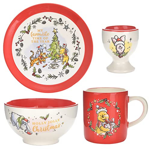 Widdop Disney Christmas Tableware/Dinner Set - Winnie the Pooh (XM9670)