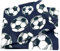 Wollhuhn ÖKO Kinder/Jungen/Mädchen Cooles Elastisches Stirnband/Haarband Bequem Zweilagig Jersey Oder Fleece Viele Motive 21215152 (Fußball Dunkelblau)