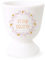 Grafik Werkstatt Eierbecher mit Echtgold | Porzellan Becher | Frohe Ostern!, Beige, Rosa, Ocker, Schwarz, Weiß, Goldfarbig