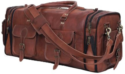 Handgefertigter Vintage-Reisegepäck, 76,2 cm, Sporttasche, Wochenendreisen, Übernachtung, 1 Seesack für Herren