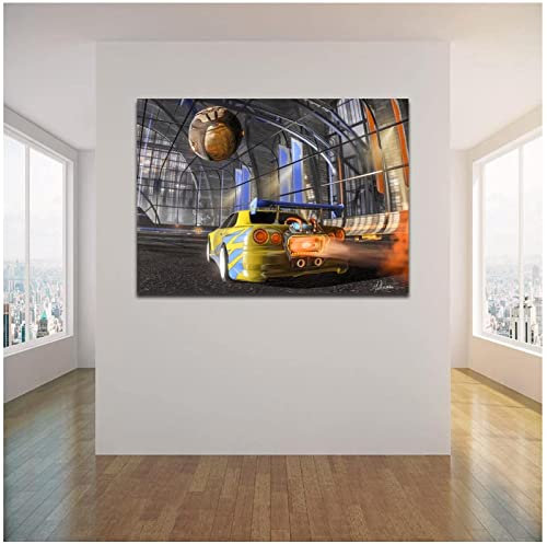 Enartly Bild Auf Leinwand Rocket Leagues Poster Decorazione Soggiorno Camera da letto Pittura 40x60cm Senza Cornice
