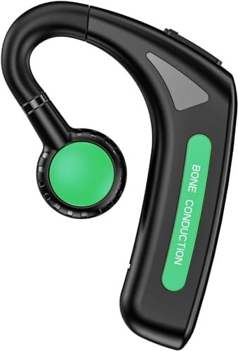 Nicoone Cuffie a conduzione ossea con microfono, wireless Bluetooth 5.0, auricolari aperti per allenamento, corsa, palestra, escursionismo