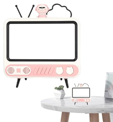 Phone Holder for Desk,Convenient Hands Free Phone Stand in TV Shape | Phone Screen Bracket for Bedside Table, Study Table, Coffee Table, Dining Table, Computer Desk