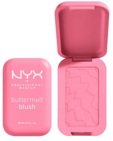 NYX Professional Makeup Buttermelt Blush, Cremige Textur mit Shea Butter, Mandelbutter & Mangobutter, Einfach zu verblenden für einen frischen Look, Farbe: Butta Together