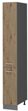 Vicco Apothekerschrank R-Line, Medizinschrank für die Küche, Artisan-Eiche/Anthrazit, 30 cm