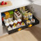 Otauoaea Cajón Telescópico, Cajones Extraibles para Cocina, Cajon Telescopico Adhesivo, Cajón Deslizante para Alacena, Cajón Extraible Cocina, Sin Necesidad de Taladrar Ni Clavar, 30-50 cm W, Negro